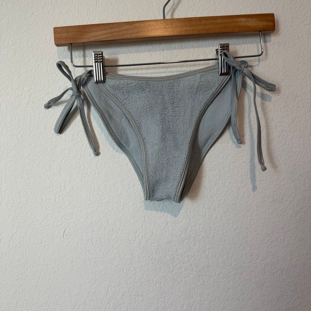 Hunza G Silver Textured String Bikini Bottom - Picture 2 of 6
